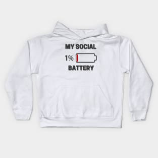 My Social Battery Kids Hoodie